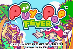 Puyo Pop Fever Title Screen